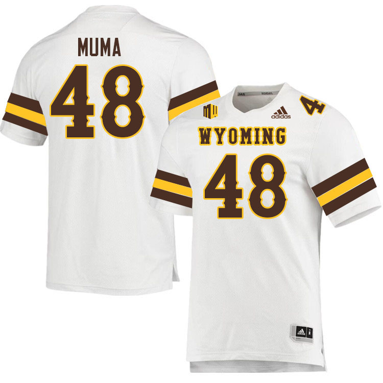 #48 Chad Muma Wyoming Cowboys Jersey College Football Uniforms,Gears,Jerseys-White